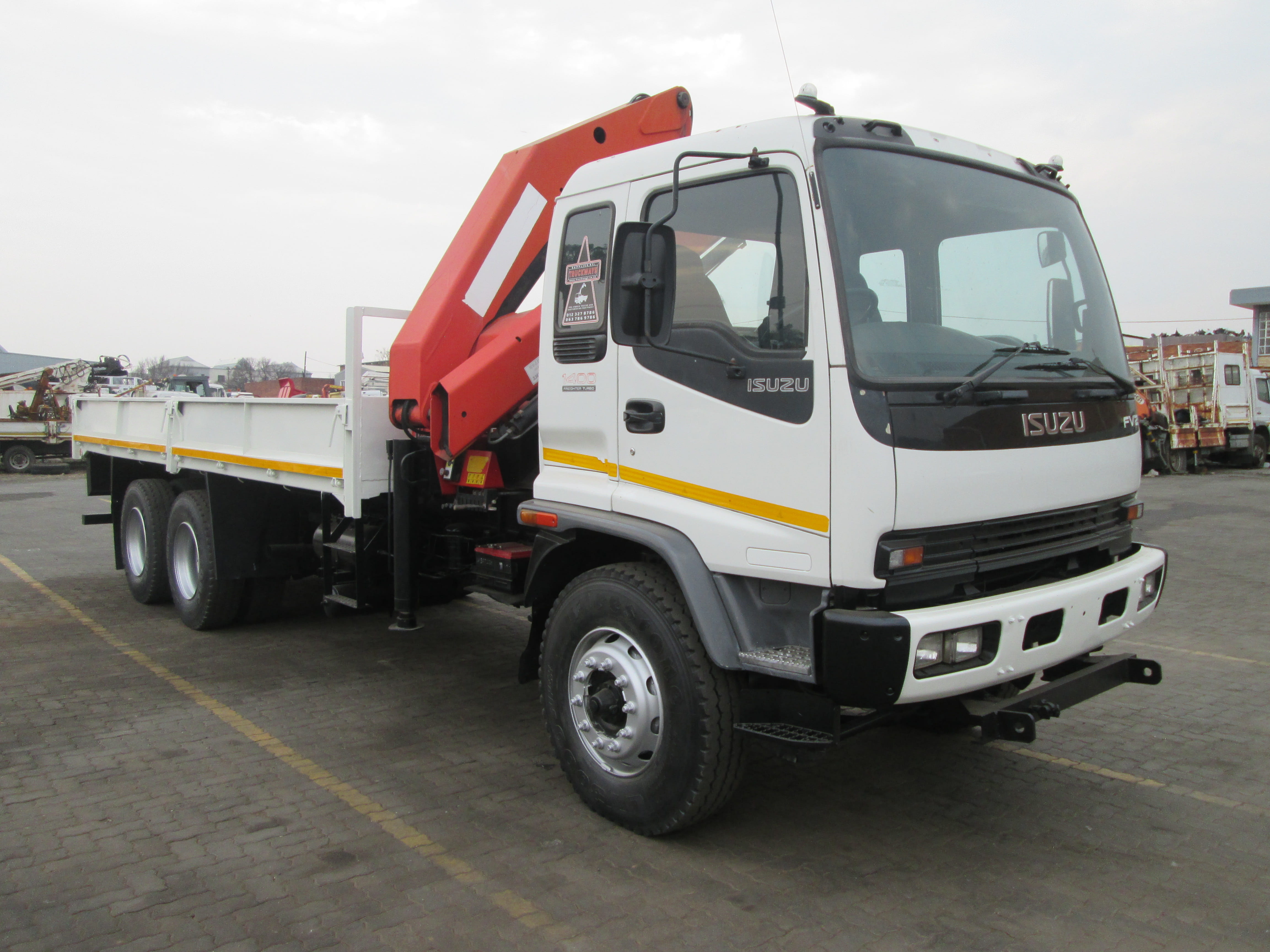 2003 ISUZU FVZ1400 14TON DROPSIDE WITH PALFINGER PK 18080 CRANE  - Image 1